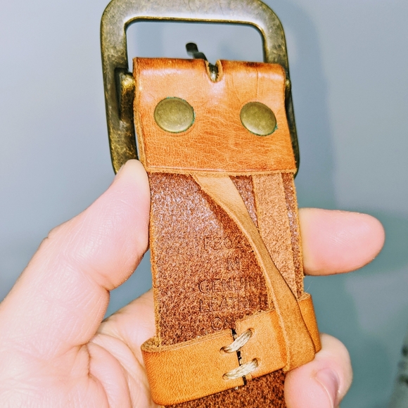 Hight Quality Leather Belt Bronze Suds M - Picture 5 of 5